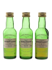 Glenfiddich 1973 , Glenglassaugh 1977 & Glen Grant 1980 Bottled 1994 & 1993 - Cadenhead's 3 x 5cl