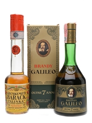 Galileo 7 Year Old Brandy & Barack Palinka Bottled 1970s 75cl & 50cl