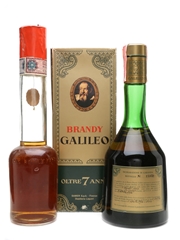 Galileo 7 Year Old Brandy & Barack Palinka Bottled 1970s 75cl & 50cl
