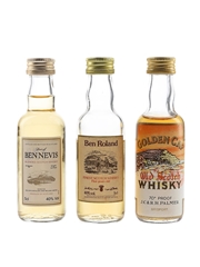 Dew Of Ben Nevis, Ben Roland & Golden Cap Bottled 1970s-2000s 3 x 5cl / 40%