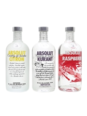 Absolut Flavoured Vodka Citron, Rasperri, Kurant 3 x 70cl / 40%