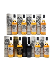 Game Of Thrones Whiskies Set Cardhu, Clynelish, Dalwhinnie, Glendullan, Lagavulin, Mortlach, Oban, Royal Lochnagar & Talisker 9 x 70cl