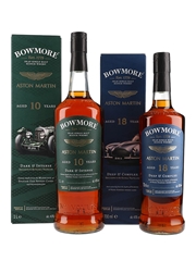 Bowmore 10 & 18 Year Old Aston Martin 2 x 70cl & 100cl