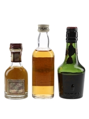 Chivas Regal 12, Teacher's & VAT 69 Bottled 1950s-1960s 3 x 5cl