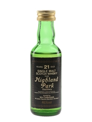 Highland Park 21 Year Old Bottled 1980s - Cadenhead's 5cl / 46%