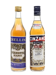 Cinzano Bianco & Chellini Bianco Vermouth Bottled 1980s 2 x 75cl
