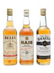 Blended Scotch Whisky Bell's, Haig, The Real Mackenzie 3 x 75cl / 40%