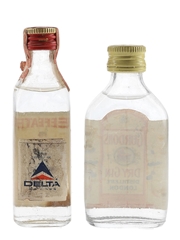 Beefeater & Gordon's Dry Gin Bottled 1960s & 1980s 4.7cl & 5cl / 40%