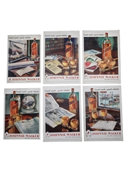 Johnnie Walker Advertising Prints 1941-1942 Good Work - Good Whisky 6 x 33.5cm x 23cm & 36.5cm x 25cm