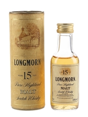 Longmorn 15 Year Old Bottled 1980s 5cl / 43%