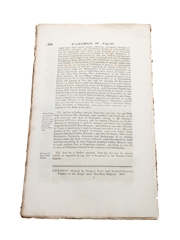 Act For Providing Equivalent Rates Of Excise Duties, Allowances, And Drawbacks On Beer And Malt, And On Spirits, Made In Scotland Or Ireland, Dated 1825 In the 6th Year of King George IV 