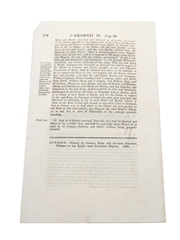 An Act For Relieving Ewart Rutson And Company Of Liverpool, And Other, From The Bonds Granted For The Duties On Certain Spirits Accidentally Destroyed, Dated 1820 In the 1st Year of King George IV 