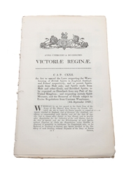 Act To Amend The Laws Respecting The Warehousing Of British Spirits In England, Scotland And Ireland Respectively, Dated 1848