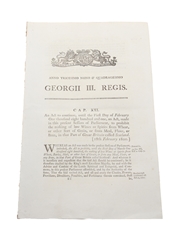 Act To Continue, Until The First Day Of February One Thousand Eight Hundred And One, Dated 1800 In the 40th Year of King George III 