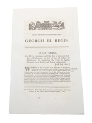 Act To Continue, Until The End Of The Next Session Of Parliament, For Regulating The Trade In Spirits Between Great Britain And Ireland Respectively, 1815