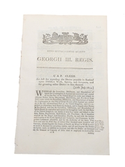 Act For Repealing The Duties Payable In Scotland Upon Distillers Wash, Spirits, And Licences, And For Granting Other Duties In Lieu Thereof, 1814 In the 54th Year of King George III 