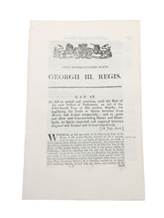 Act To Amend And Continue, For Regulating The Trade In Spirits Between Great Britain And Ireland Reciprocally, 1816 In the 56th Year of King George III 