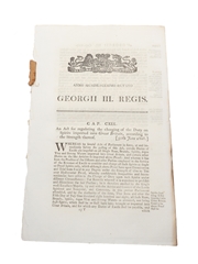 Act For Regulating The Charging Of The Duty On Spirits Imported Into Great Britain, According To The Strength Thereof, 1808 In the 48th Year of King George III 