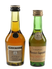 Martell 3 Star VS & Marnier Lapostolle VS Bottled 1980s-1990s 2 x 3cl-5cl / 40%