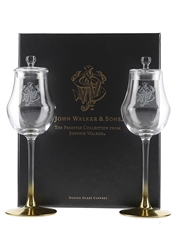 John Walker & Sons Nosing Glass Coffret  2 x 19cm Tall