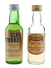 Glenturret & Glenturret 8 Year Old Bottled 1970s & 1980s 2 x 5cl