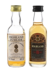 Highland Fusilier 8 Year Old 105 Proof & St Michael Highland 8 Year Old Bottled 1980s 2 x 5cl
