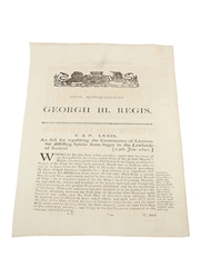 Act For Regulating The Continuance Of Licences For Distilling Spirits From Sugar In The Lowlands Of Scotland, Dated 1810