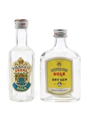 Bols Dry Gin & Bolskaya Vodka Bottled 1980s 2 x 5cl / 40%