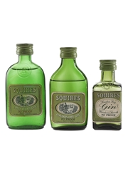 Squires London Dry Gin Bottled 1970s-1980s 3 x 5cl / 40%