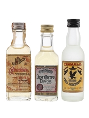 Jose Cuervo Especial, Orendain Tequila Extra & Tres Sombreros Bottled 1980s-1990s 3 x 5cl