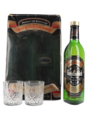 Glenfiddich Special Old Reserve Pure Malt Bottled 1990s - Crystal Glass Set 70cl / 40%