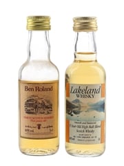 Ben Roland 5 Year Old & Lakeland 5 Year Old Bottled 1980s & 1990s 2 x 5cl / 40%