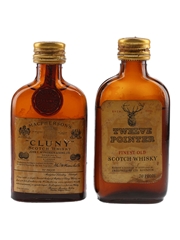 Macpherson's Cluny & Twelve Pointer Bottled 1940s-1950s 2 x 5cl / 40%