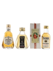 President Special Reserve, Something Special De Luxe & Teacher's Highland Cream Bottled 1970s-1980s 3 x 5cl / 40%