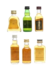 Assorted Blended Scotch Whisky Miniatures Chivas Regal, Teacher's, Bell's, Famous Grouse 6 x 5cl