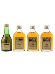 Hine 3 Star Bottled 1980s 4 x 5cl / 40%