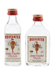 Beefeater London Distilled Dry Gin Bottled 1980s 2 x 4cl / 40%