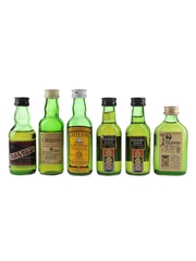 Assorted Blended Scotch Whisky Bottled 1980s 6 x 5cl