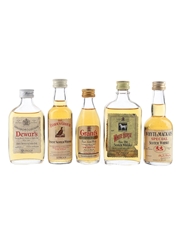 Assorted Blended Scotch Whisky Bottled 1970s - 1980s 5 x 4.7cl-5cl / 40%