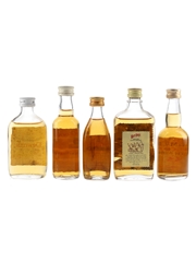 Assorted Blended Scotch Whisky Bottled 1970s - 1980s 5 x 4.7cl-5cl / 40%