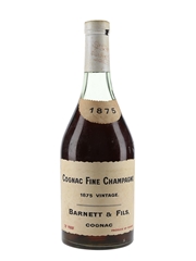 Barnett & Fils 1875 Fine Champagne Cognac Bottled 1950s 70cl / 40%