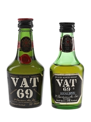 Vat 69 & De Luxe Reserve Bottled 1960s-1970s 2 x 5cl