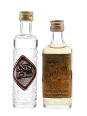 Anis Don Juan & Sauza Tequila Extra Bottled 1970s-1980s 2 x 4.7cl-5cl