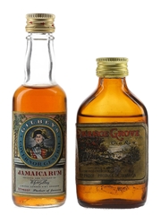 Gilbey's Jamaica Rum & Orange Grove Old Rum Bottled 1970s-1980s 2 x 5cl / 40%