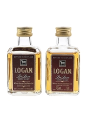 Logan De Luxe Bottled 1980s - White Horse Distillers 2 x 5cl