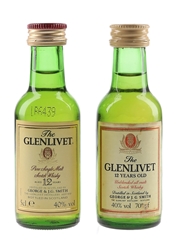 The Glenlivet 12 Year Old Bottled 1980s & 1990s 2 x 5cl / 40%