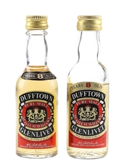 Dufftown Glenlivet 8 Year Old Bottled 1970s & 1980s 2 x 5cl / 40%