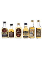 Assorted 12 Year Old Blended Scotch Whisky Bottled 1990s 6 x 4cl-5cl