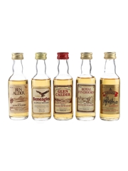 Assorted Blended Whisky Bottled 1970s & 1980s 5 x 5cl / 40%