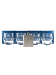 Talisker Hip Flask & Talisker Rocking Glasses